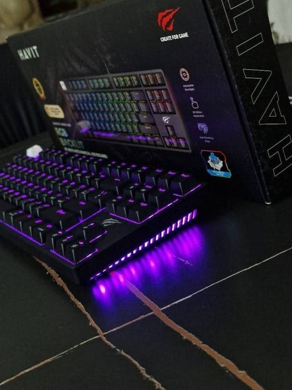 Clavier Gamer Havit kb890L Bleu switch