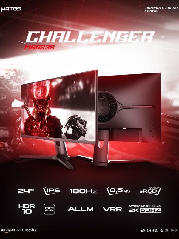 Ecran Gaming Matos Challenger 180hz 0.5ms ips 24"